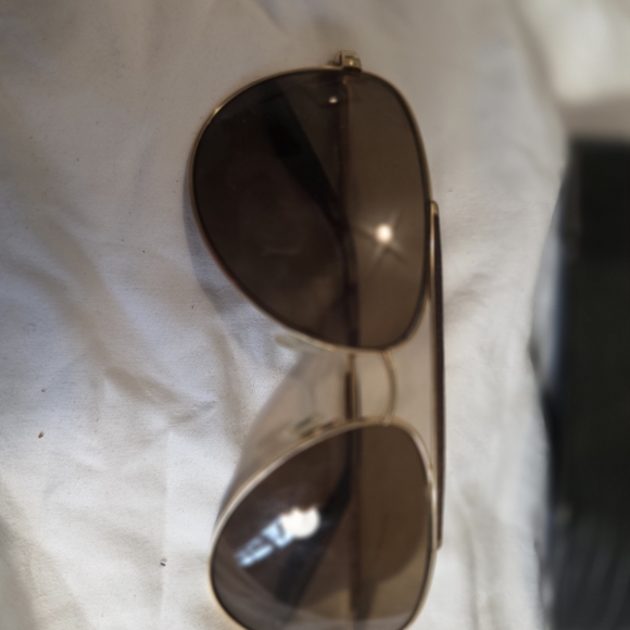 Barton Perreira Gold Tone Aviator Sunglasses with Brown Lenses - Picture 2 of 10